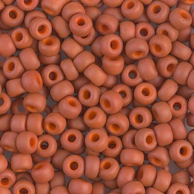 Miyuki 6 Round Seed Bead, 6-1236, Matte Opaque Terra Cotta, 10 grams