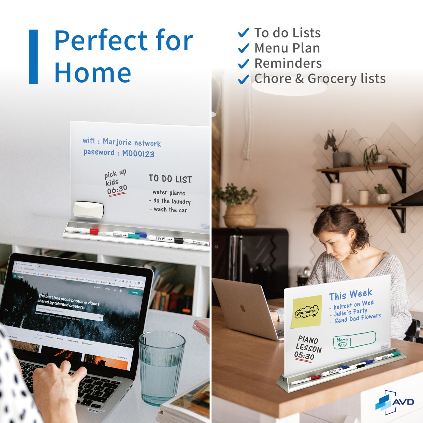 Audio-Visual Direct Magnetic Desktop Memo White Board Planner for Reception & Office