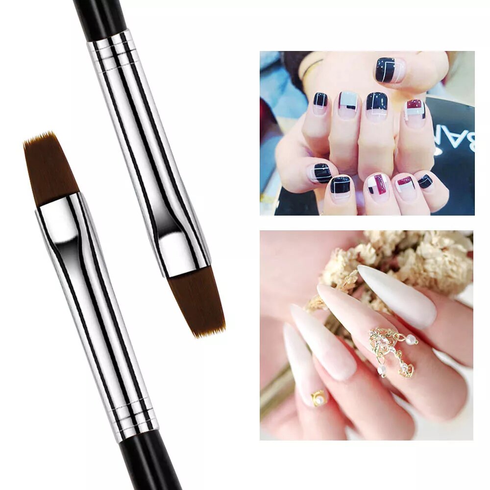 Kitcheniva 5 Pcs Gel Nail Brush Set Nail Art Design Brushes