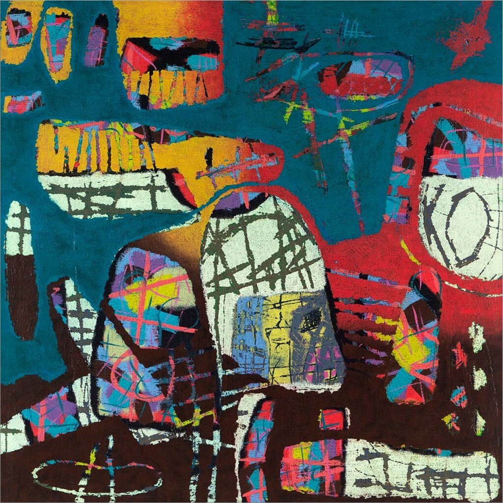 Conversations In The Abstract No. 114 by Downs 24" x 24" Canvas Wall Art