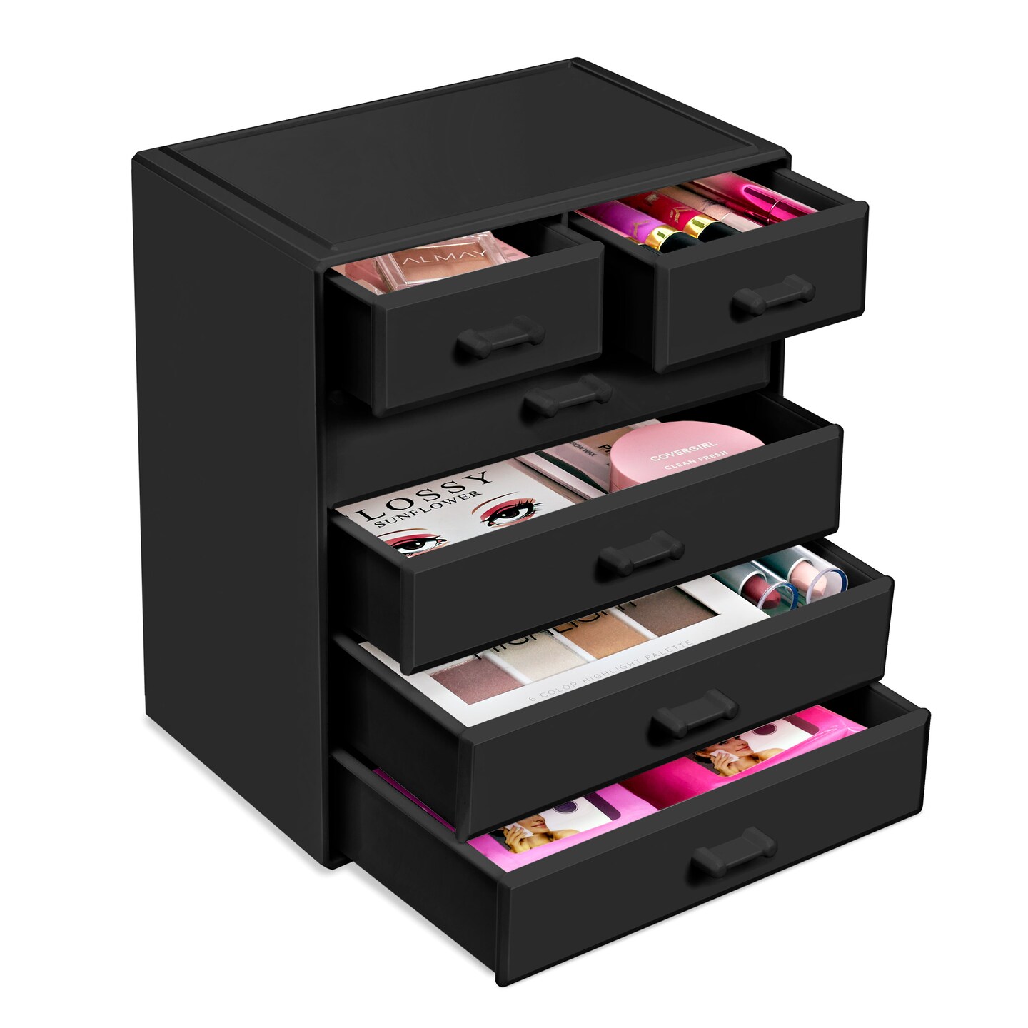 Makeup and Jewelry Storage Case outlet Display-4 Large and 2 Small Drawers