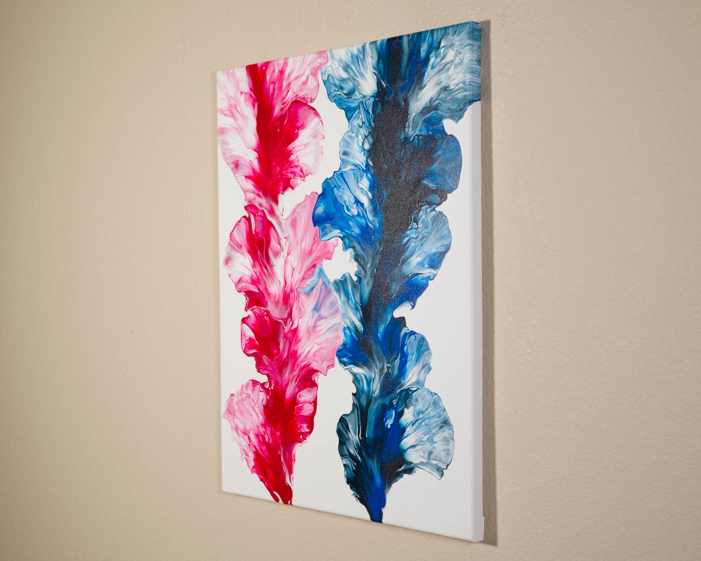 Double Movement 2 | Original Dutch Pour Painting, Acrylic Fluid