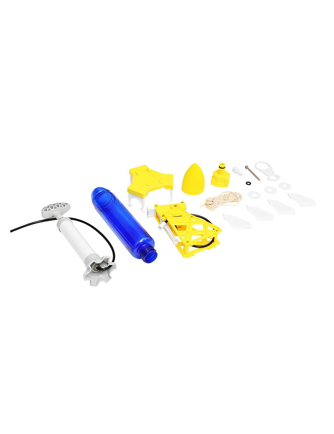 Outdoor Water Powered Rocket Physics Learning Set-with Tail, Body and Pump DIY Rocket Science Experiment Kit- Space STEM Outdoor Toys Gift for Kids,Teens, Boys & Girls