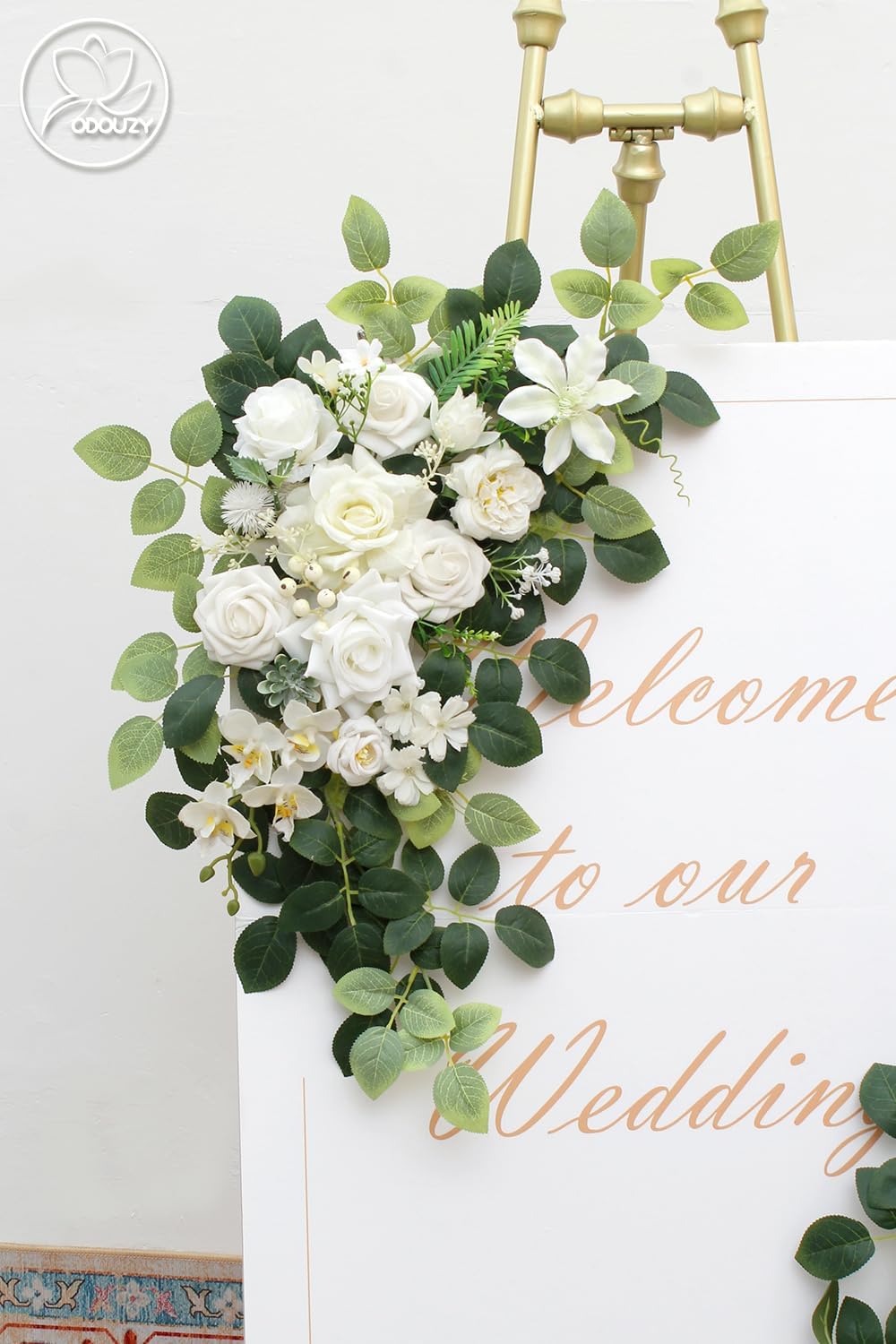 Wedding Arch, Artificial Flowers, Wedding Decor&#xFF0C;Flower Garland Be Suited to Banquet, Party, Reception Entrance Welcome Sign and Background Decoration