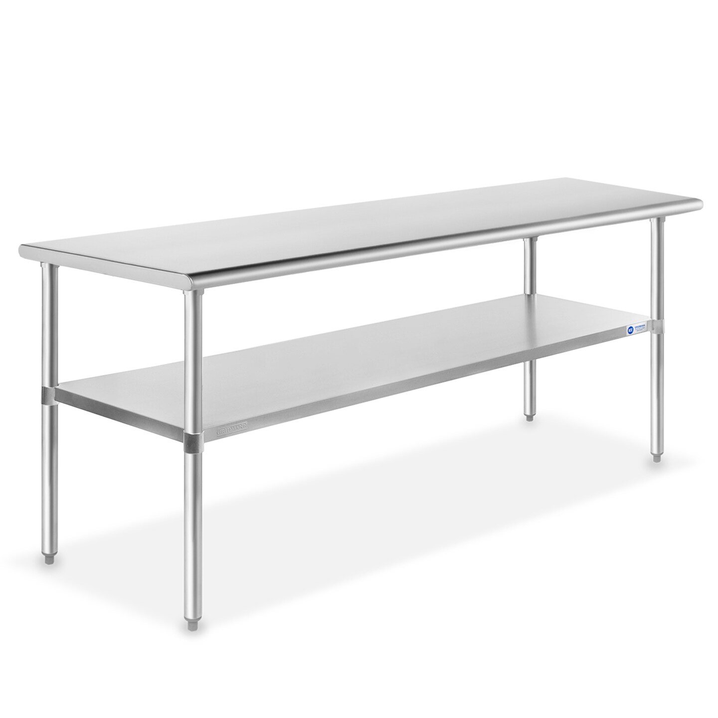 GRIDMANN Stainless Steel Work Table, NSF Commercial Kitchen Prep Table with Under Shelf for Restaurant and Home