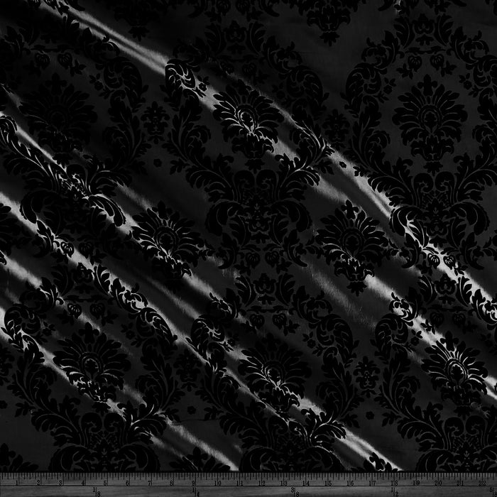 1 Yard Flocking Taffeta Fabric Polyester Elegant Textured Fabric for Event Decor & Apparel