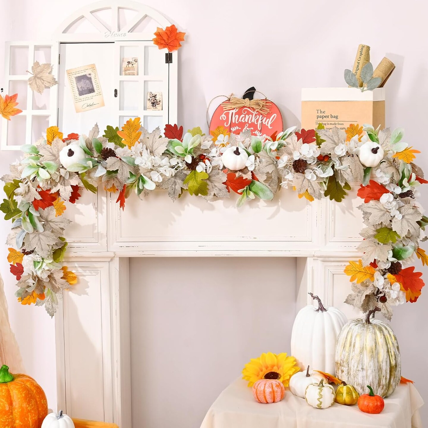 White Fall Garland - 5.9Ft