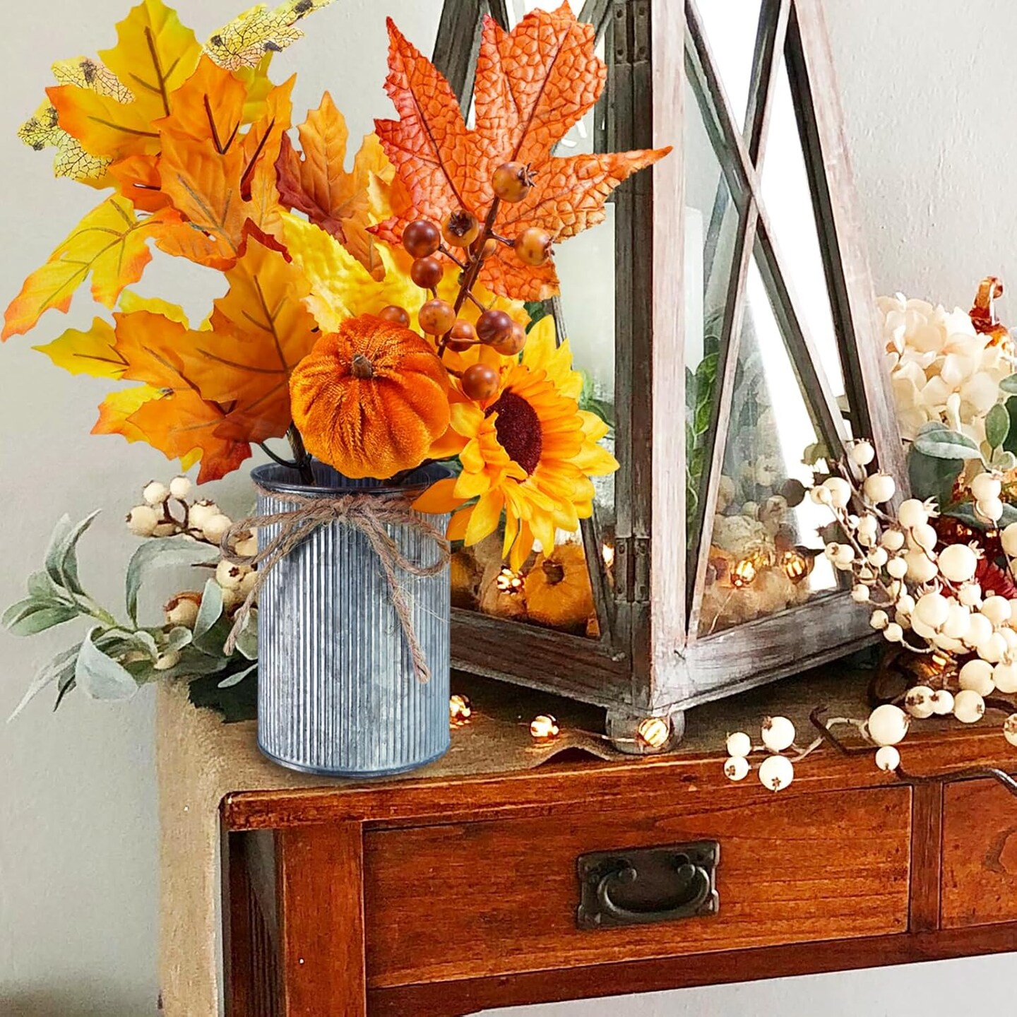 3 Pack Fall Faux Maple Leaf Picks for Table Decor