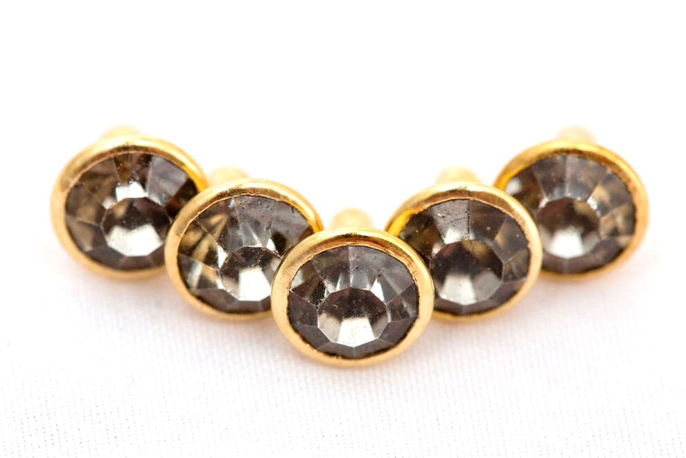 6mm Crystal Rivets - 50ct