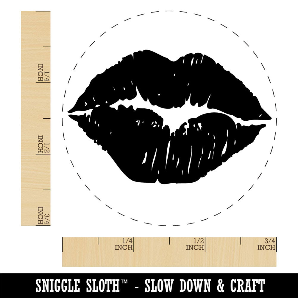 Realistic Juicy Lips Kiss Smooch Rubber Stamp for Stamping Crafting Planners