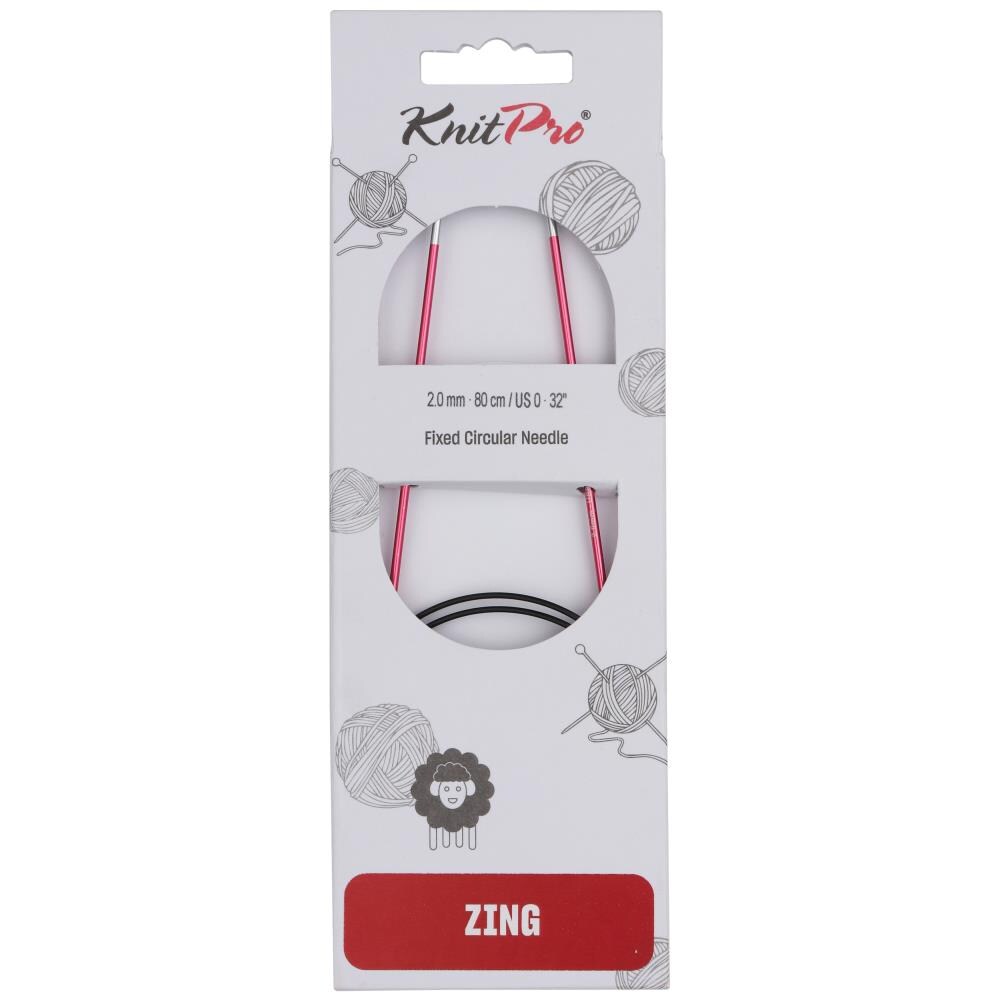 KnitPro Zing 32" Circular Knitting Needles - Sizes US 0 to 17