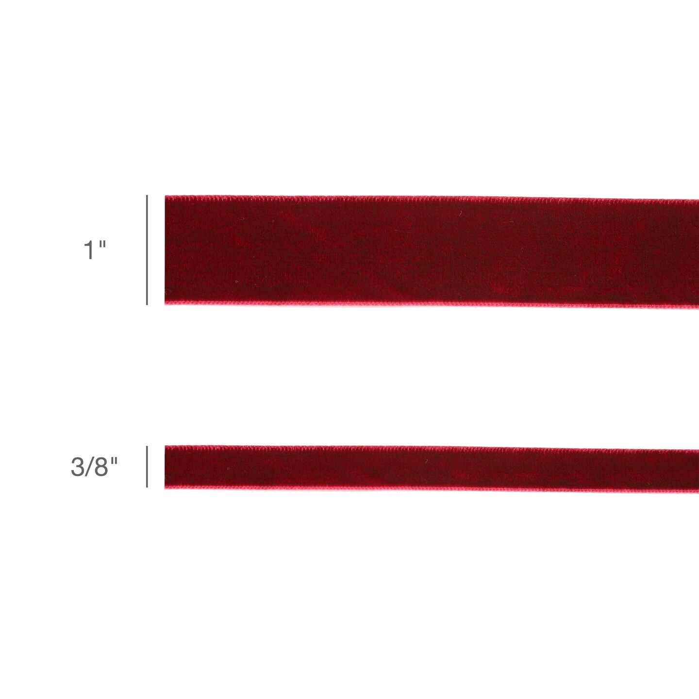 LaRibbons 3/8&#x22; - 1&#x22; Unwired Velvet | 10 Yard Roll