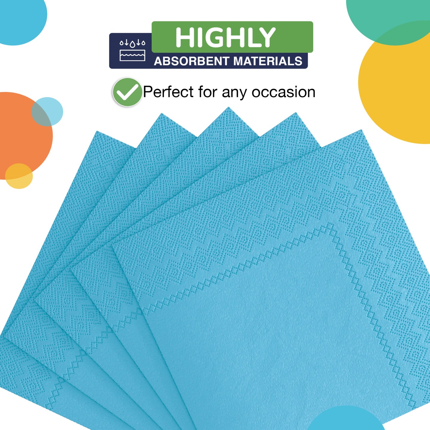 Party Solids Paper Napkins Disposable Everyday 100 Pcs 2 Ply Napkins Paper Everyday For Parties & Party Supplies