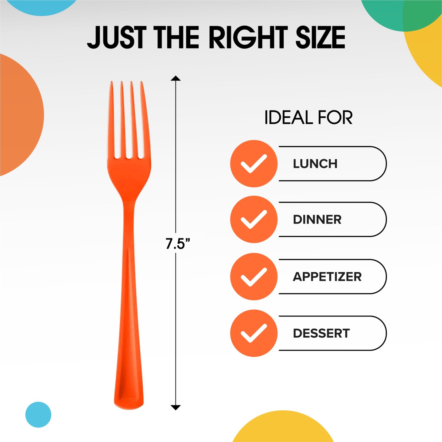 Party Solids 100 Pcs Disposable Utensils – Heavy Duty Plastic Cutlery Set – Premium Plastic Forks, Spoons or Knives for Parties, Events, Catering & Tableware Supplies by Exquisite