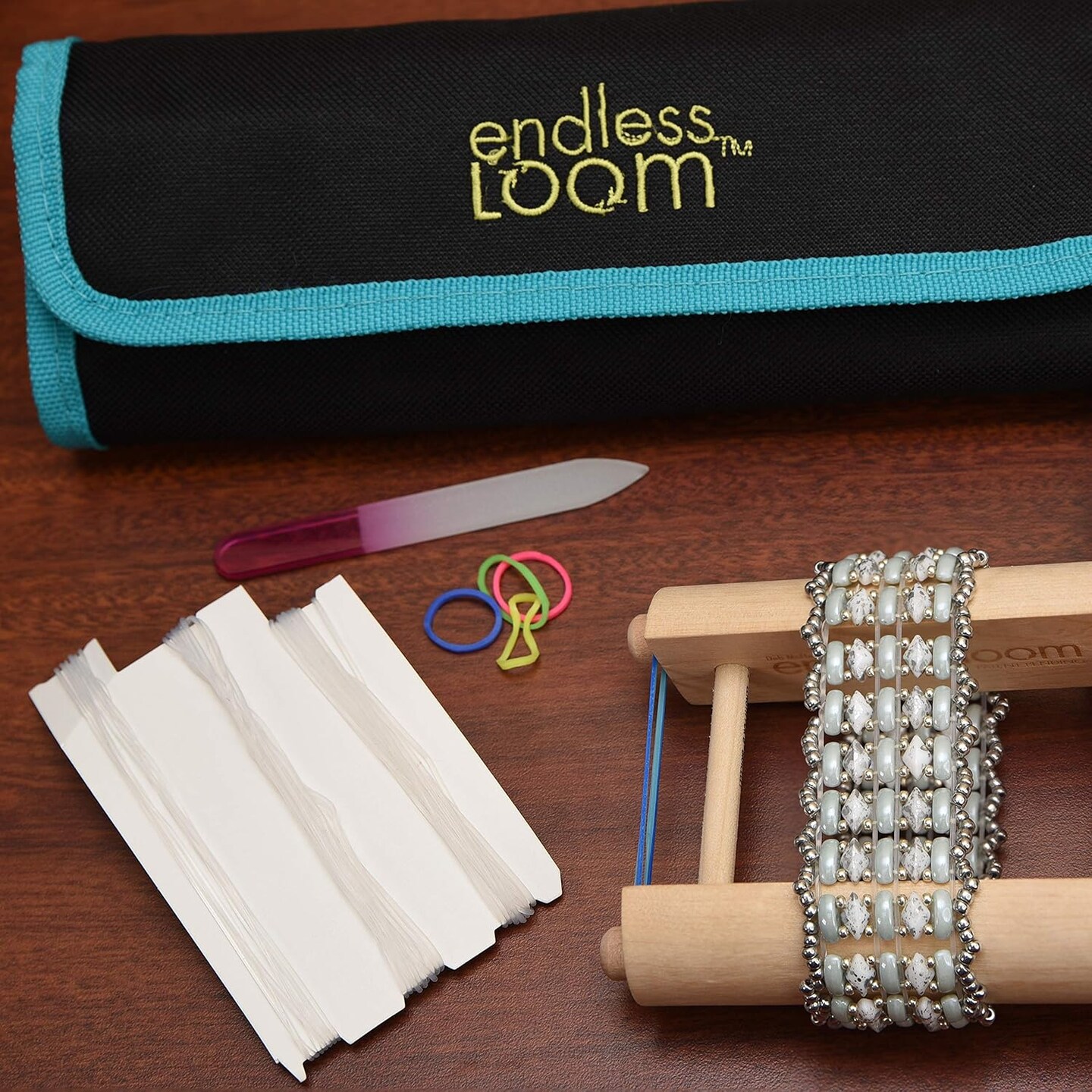 The Beadsmith Deb Moffett-Hall’s Endless Loom Bands, Clear Color, 28 Piece Assortment Pack, Use with The Endless Loom