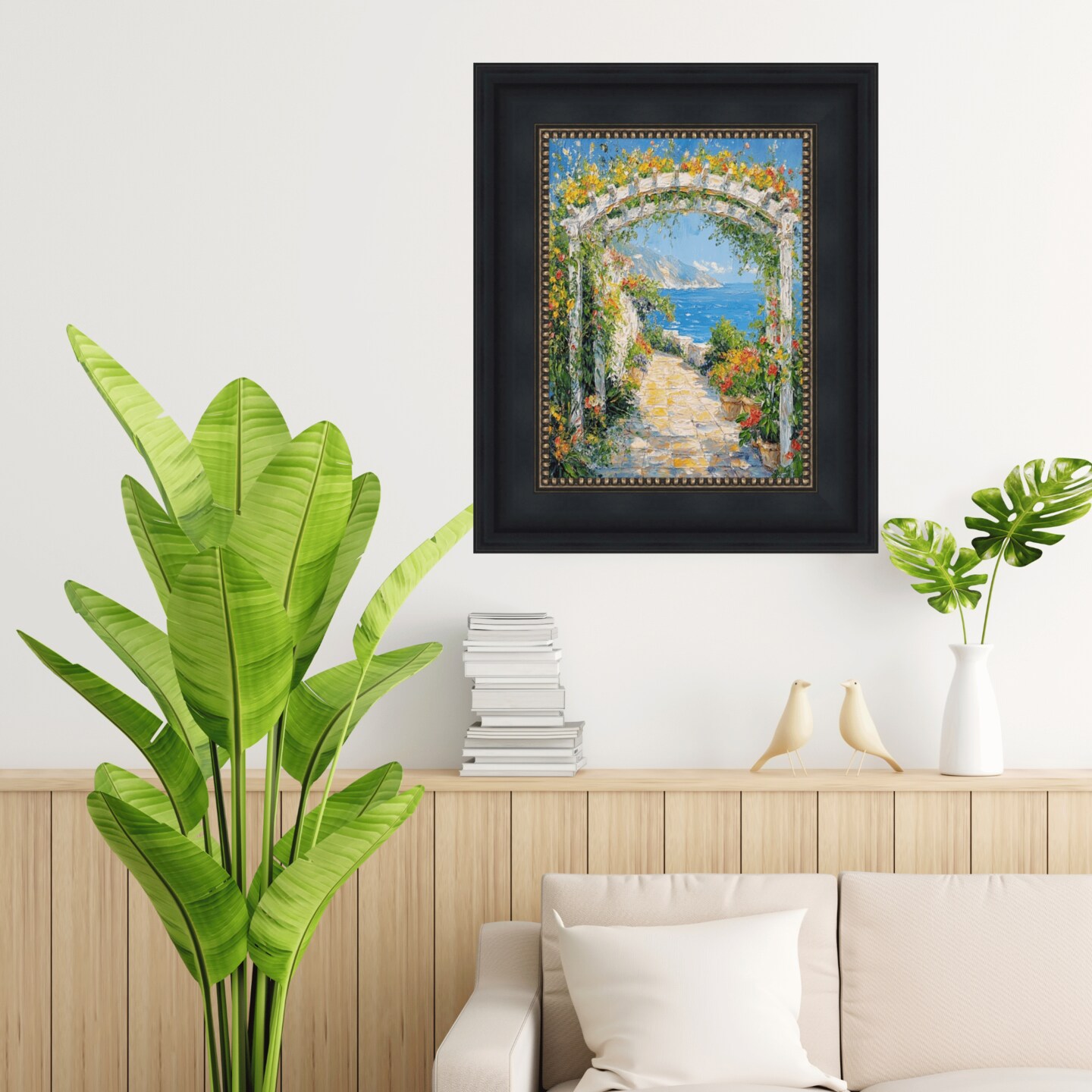 Wide Black Scoop With Gold Bead Picture Frame 18x24 frame