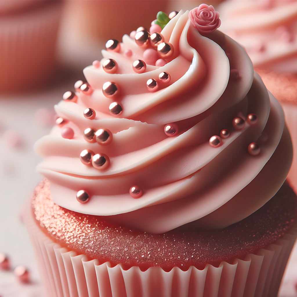 Krazy Sprinkles - Rose Gold Pearl 4mm Beads (1/2 Cup, 1x Jar) for Cakes, Ice Cream & Cookies