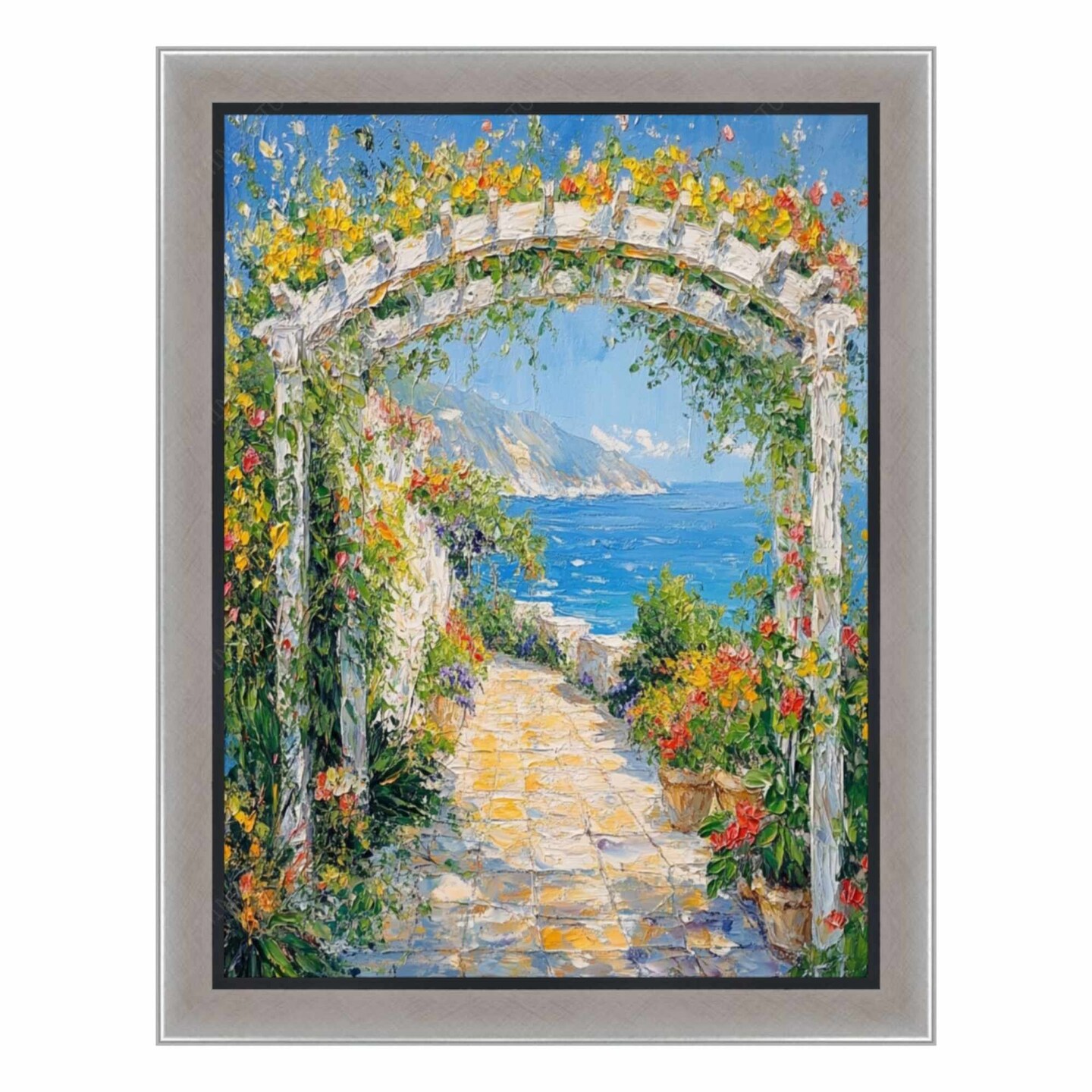 Contemporary Silver With Black Picture Frame 22x28 frame