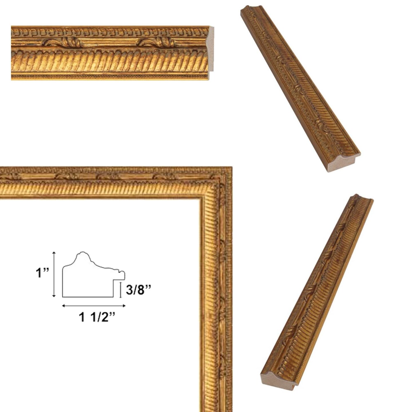 Funky Birght Gold Leaf Gothic Picture Frame 8x10 frame