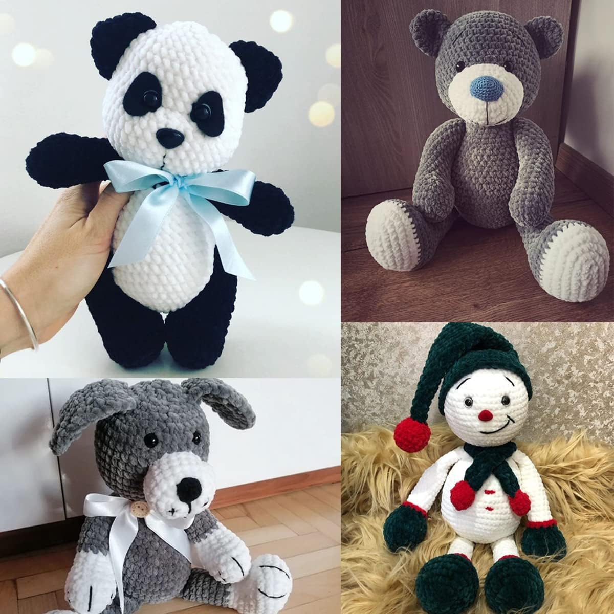 4724.41 Inches - Velvet Chenille Blanket Yarn for Crocheting(1950 - Pistachio)