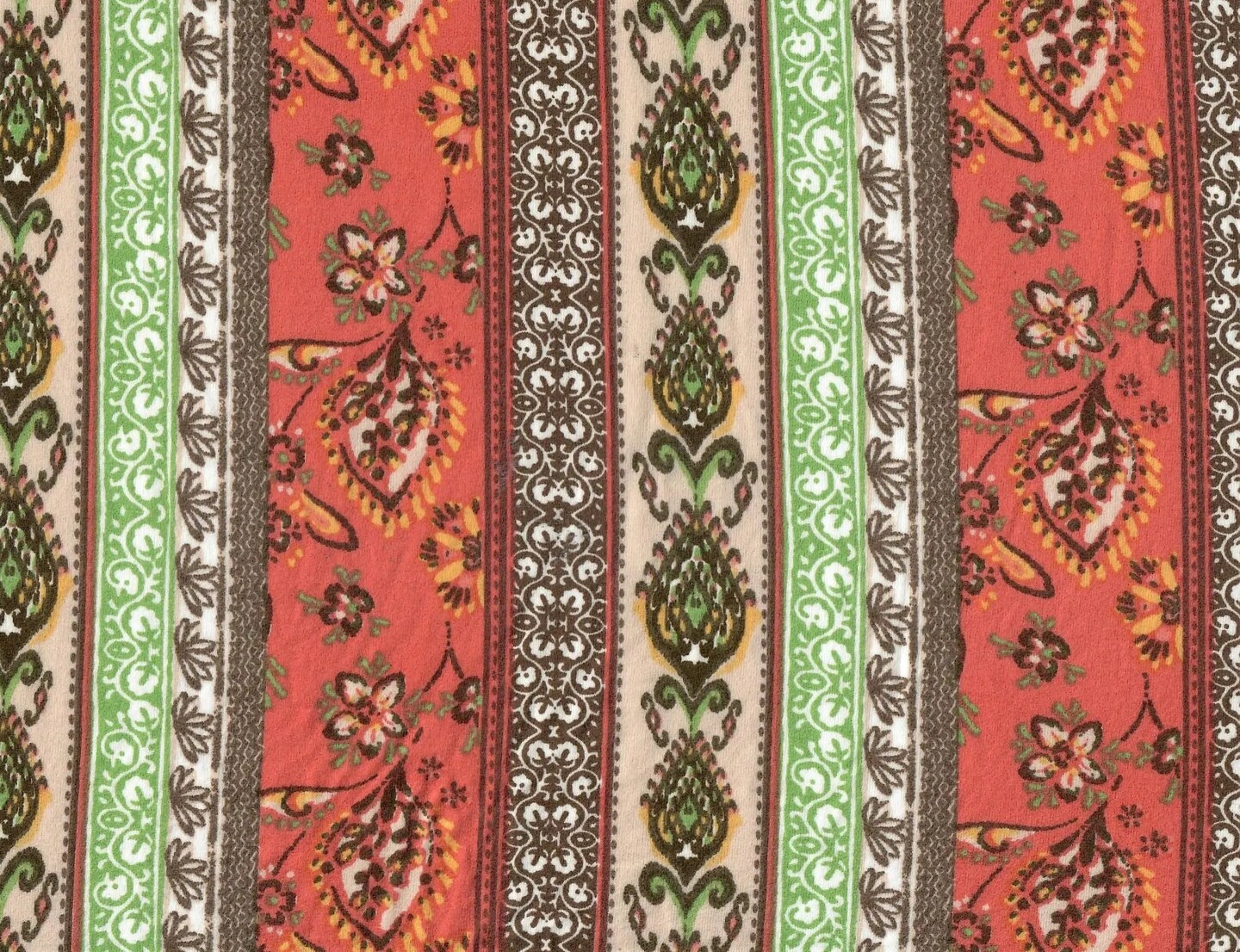 1 Yard Polyester Spandex 170 GSM DTY Brushed Boho Stripe Print Fabric Soft 58/60&#x22; Width