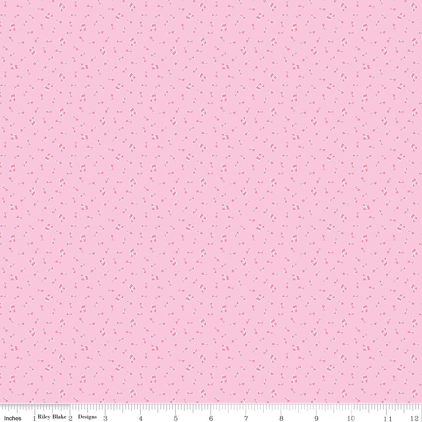 Music Notes in Pink (c16384-pink) | Love Notes | Lindsay Wilkes | Riley Blake