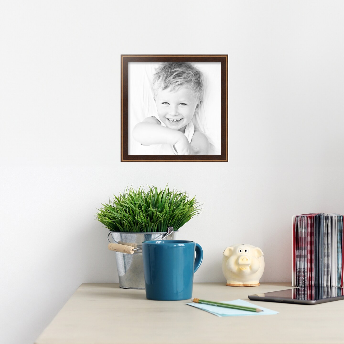ArtToFrames 16x16 Inch Picture Frame, This 1.25 Inch Custom Wood Poster Frame is Available in Multiple Colors, Great for Your Art or Photos - Comes with Regular Glass and Corrugated Backing (A74LS)