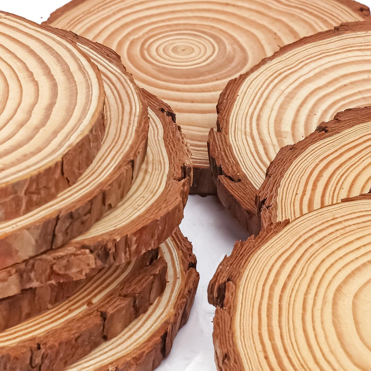 56 PCS Unfinished Wood Slices