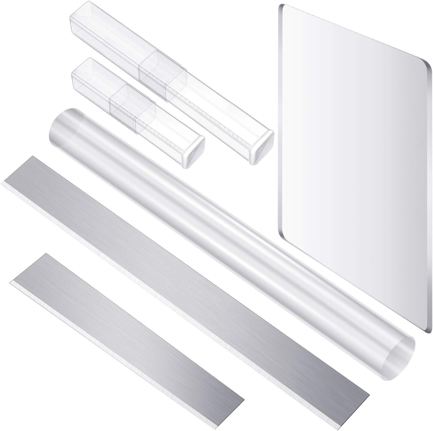 4 Pieces Acrylic Solid Clay Roller Clear Acrylic Sheet Rectangle