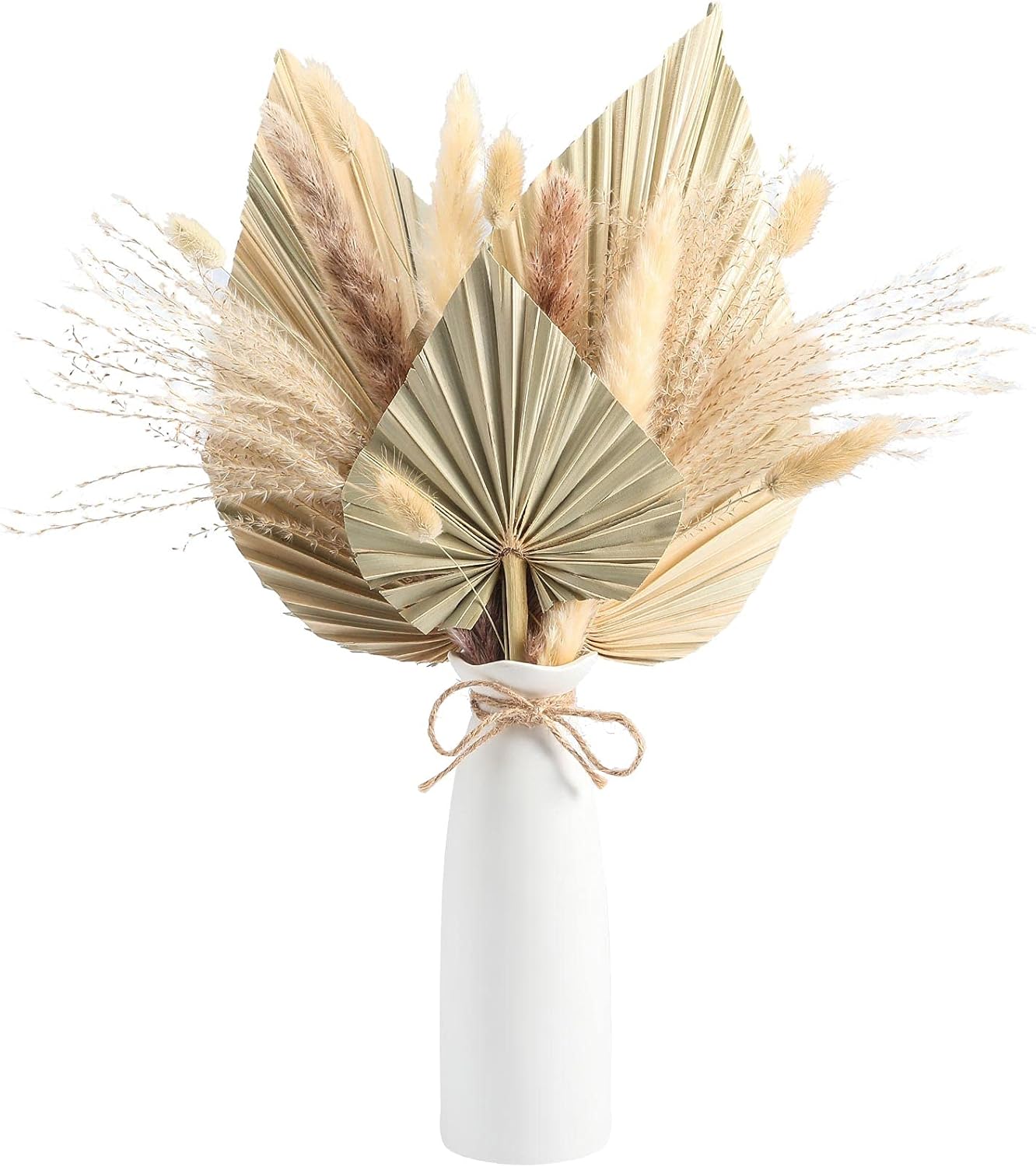 Fall Dried Pampas Grass Decor Reed Grass Bouquet(Classic Color)
