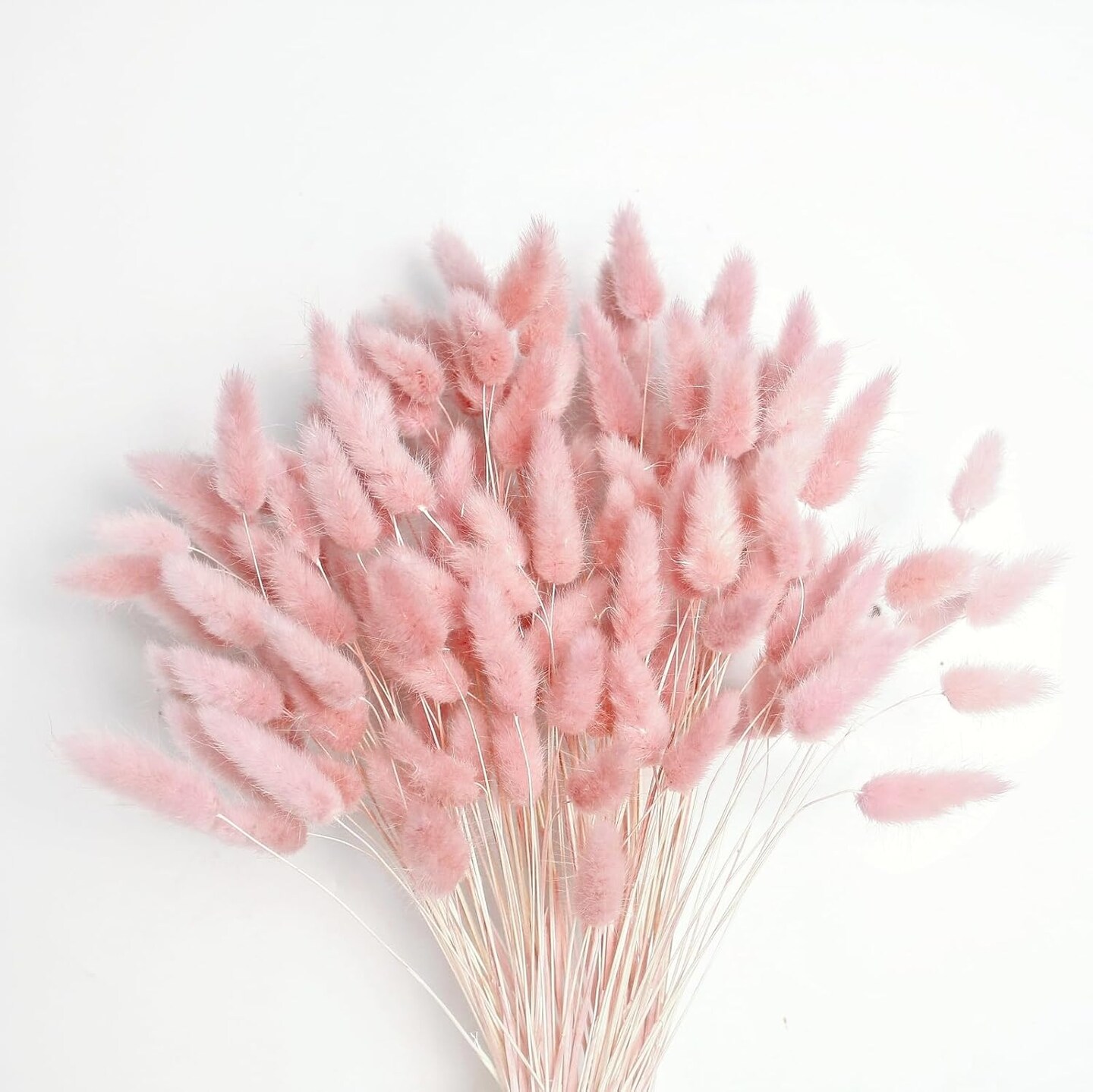 120 PCS Pink Dried Pampas Grass Decor, 17-inch Pompas Floral(Pink)