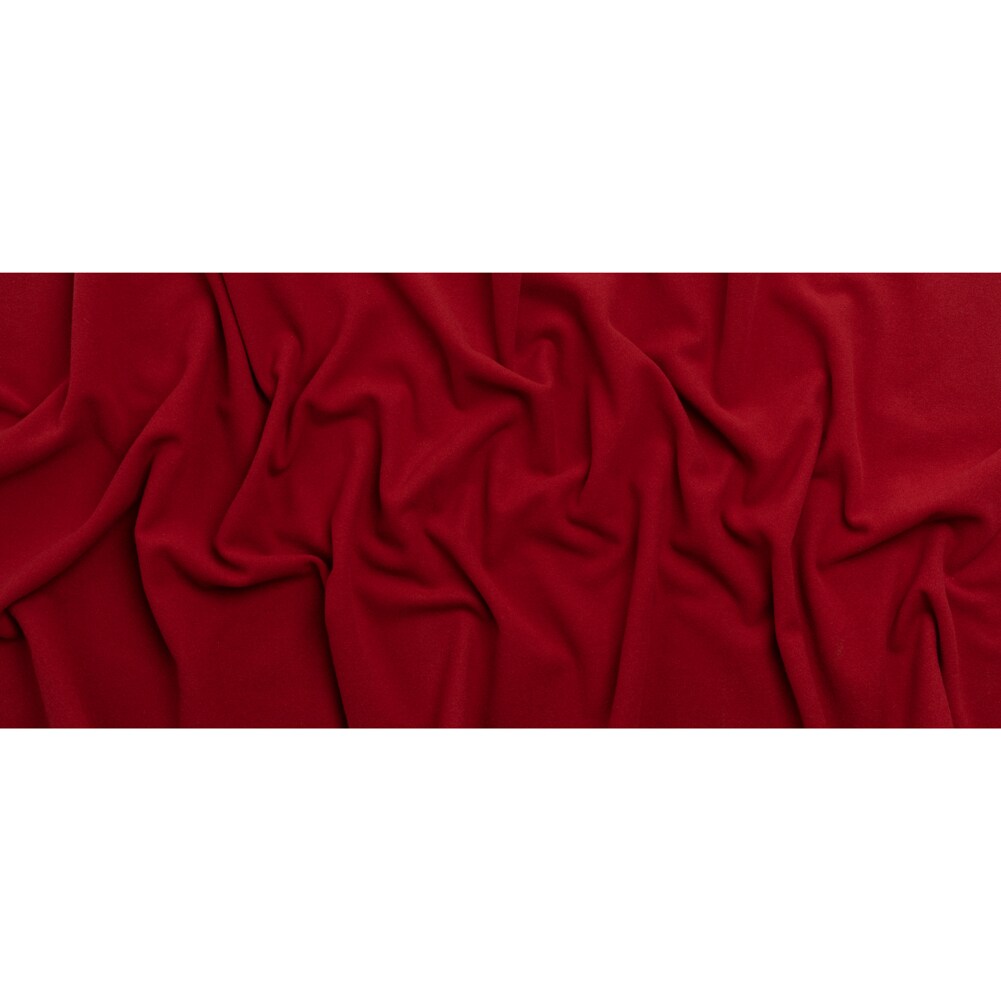 1 Yard Wool and Cashmere Coating Made in Italy, Red Alberini Collection 60&#x2019;&#x2019; Width
