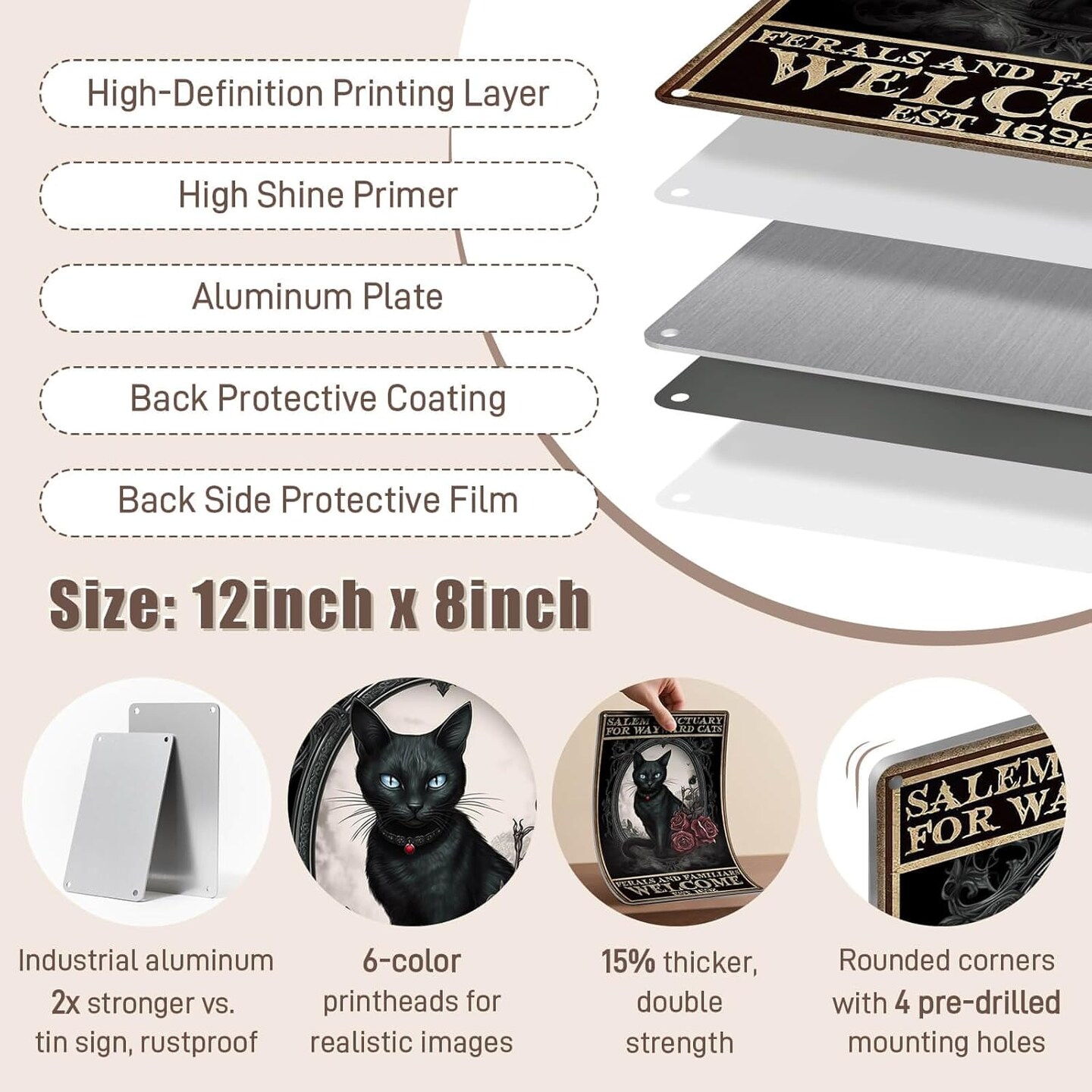 Vintage Halloween Decorations Indoor Black Cat (wayward cat)