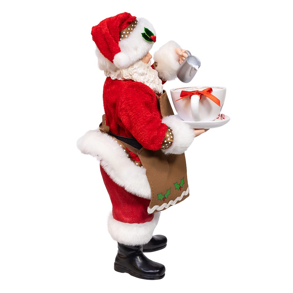 Kurt Adler 10.5-Inch Fabriché Santa with Oversized 
