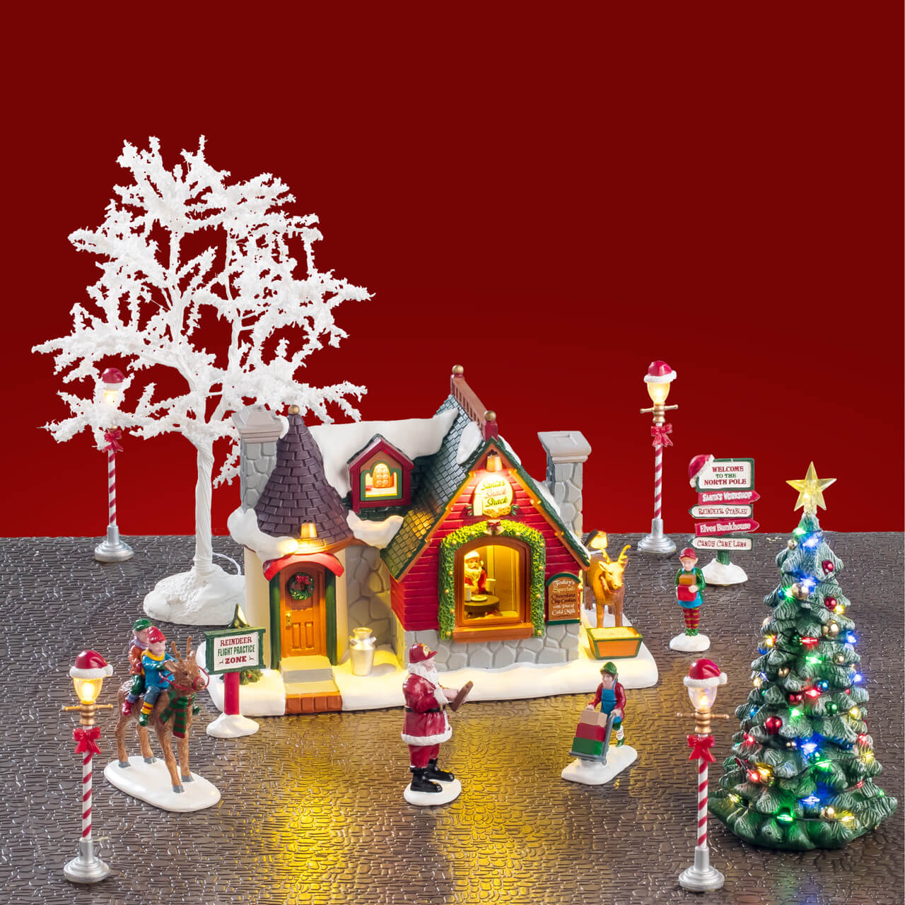 LEMAX Santa&#x27;s Snack Shack Set #56674
