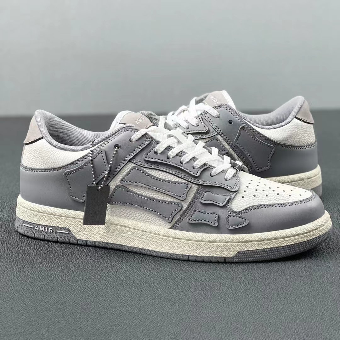 amiri スニーカー グレー Amiri Skel Top Low Grey White | MakerPlace by Michaels