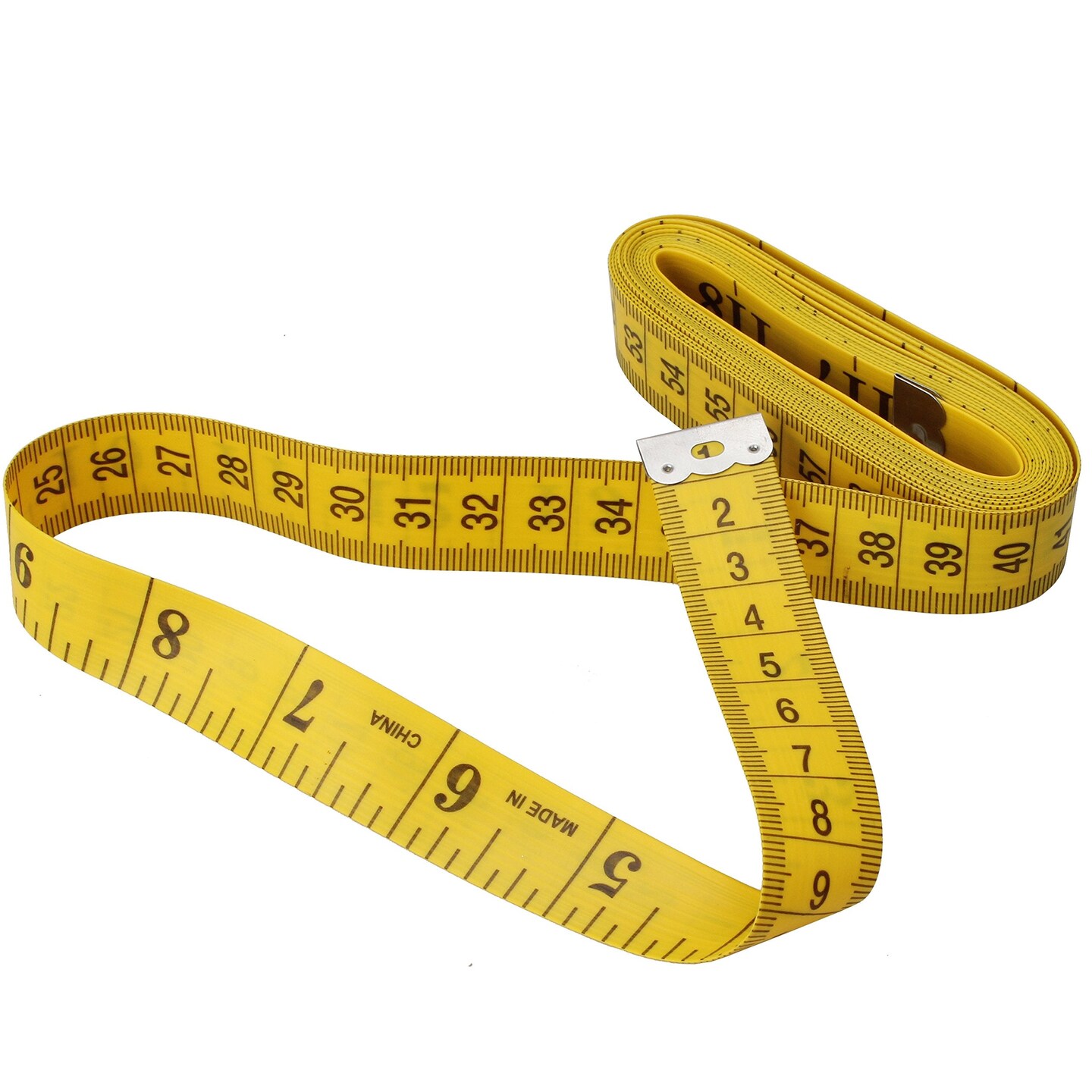 Wisdompro120-Inch(300cm) Soft Tape Measure for Sewing Tailor Cloth, Body Measurement - Indexed in Metric and Standard Units, Convenient 0.75 Inch Wide PVC Fiberglass Ruler - Yellow