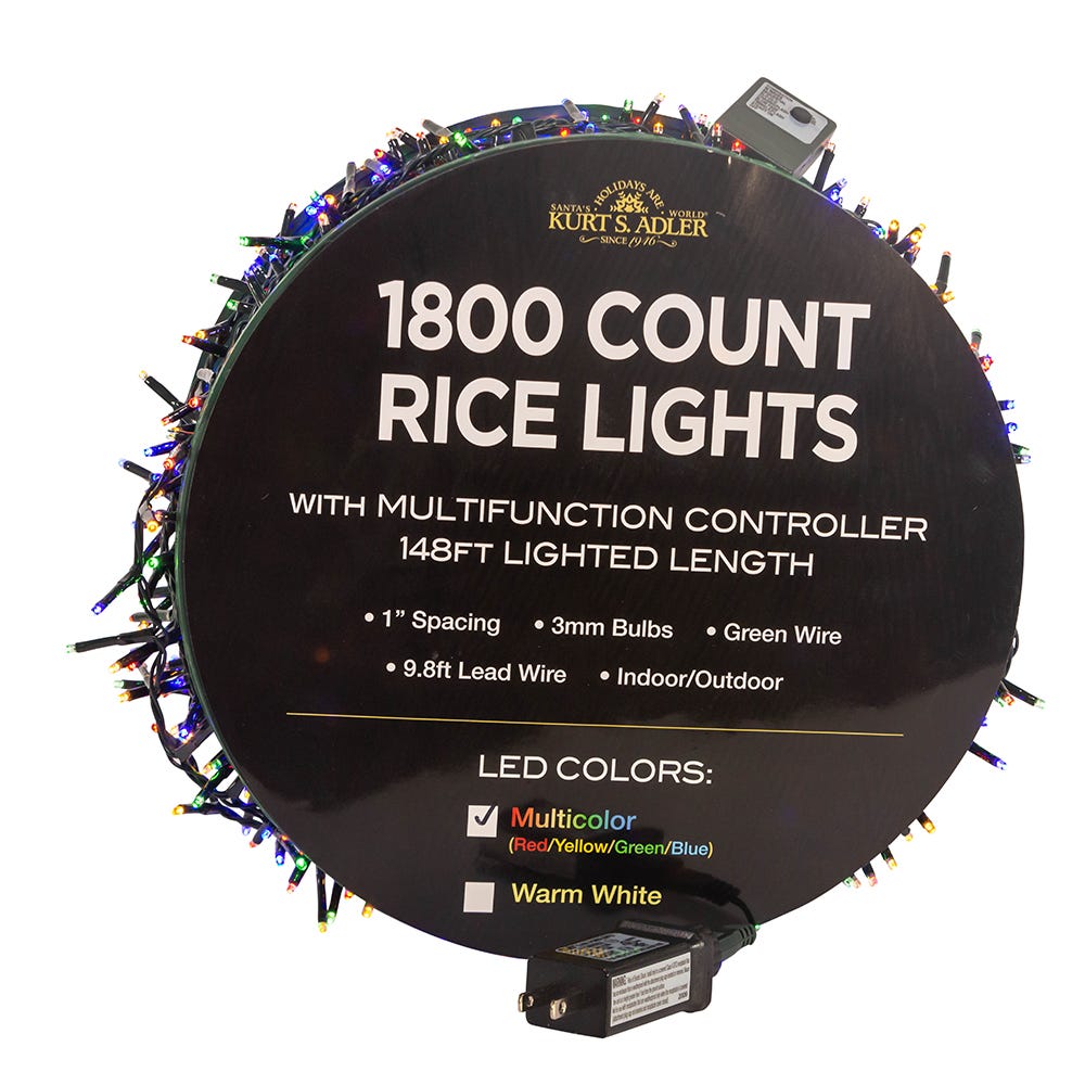 1800-Light Multi-Color LED Rice Light Set - 148 Feet | Michaels