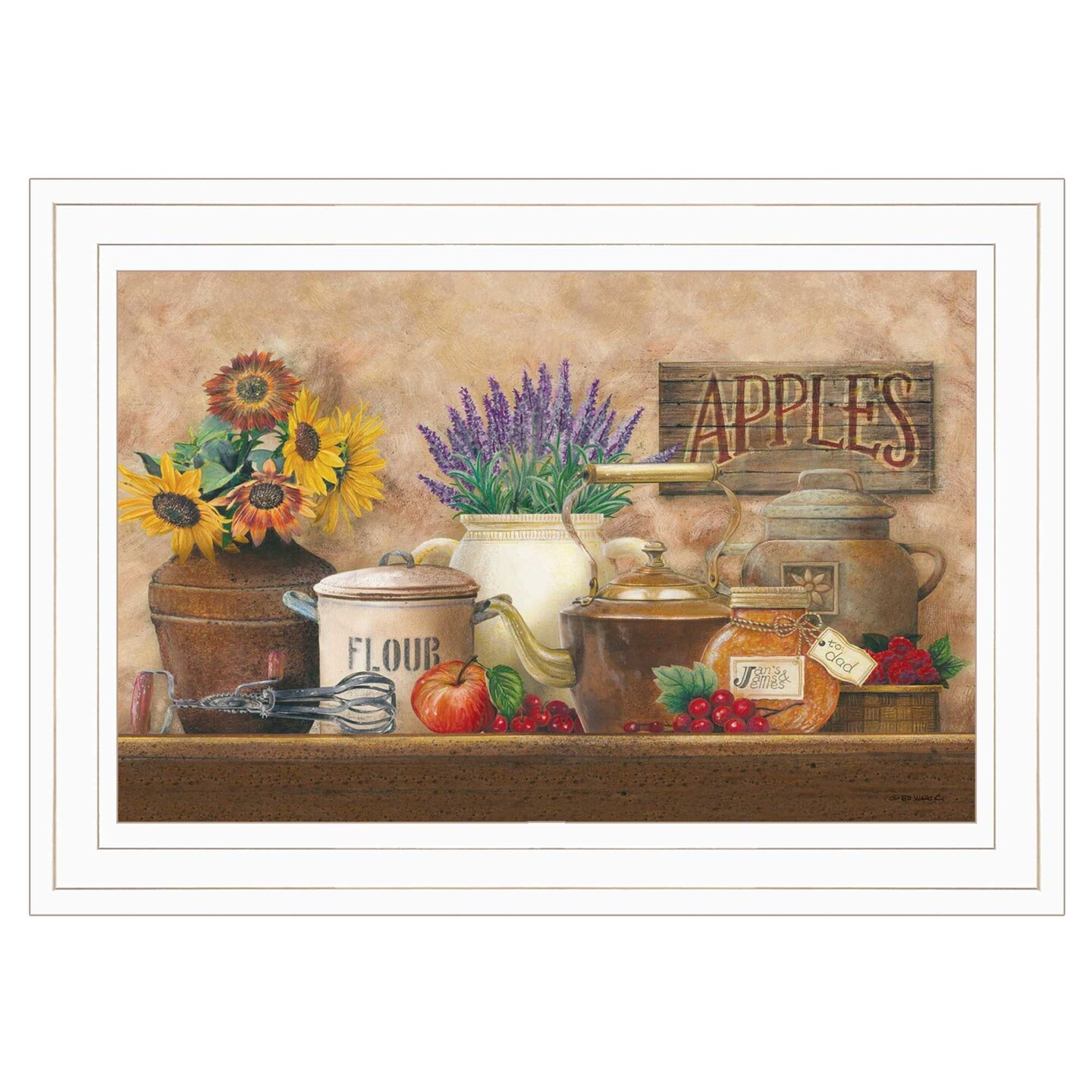 Edge Collections - 15&#x22; x 11&#x22; - Multi - Ed Wargo Antique Kitchen Rustic Framed Print Ready to Hang - 1 Piece