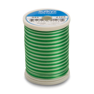 Sulky 40 Wt. Rayon Variegated Thread - Vari-Willow Greens - 850 yd. Spool