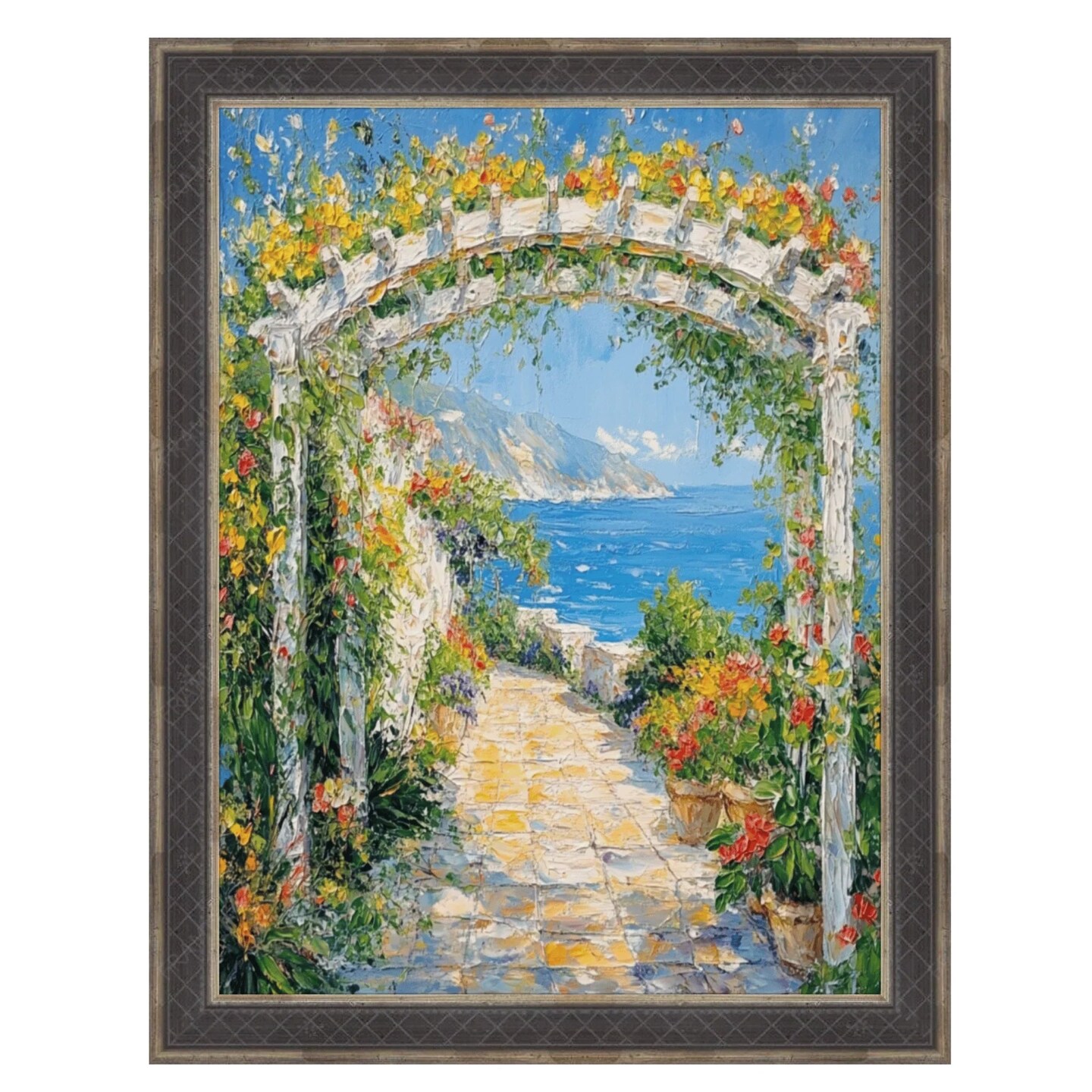 Gothic Antique Silver Espresso Vintage 25x25 Picture Frame, Size