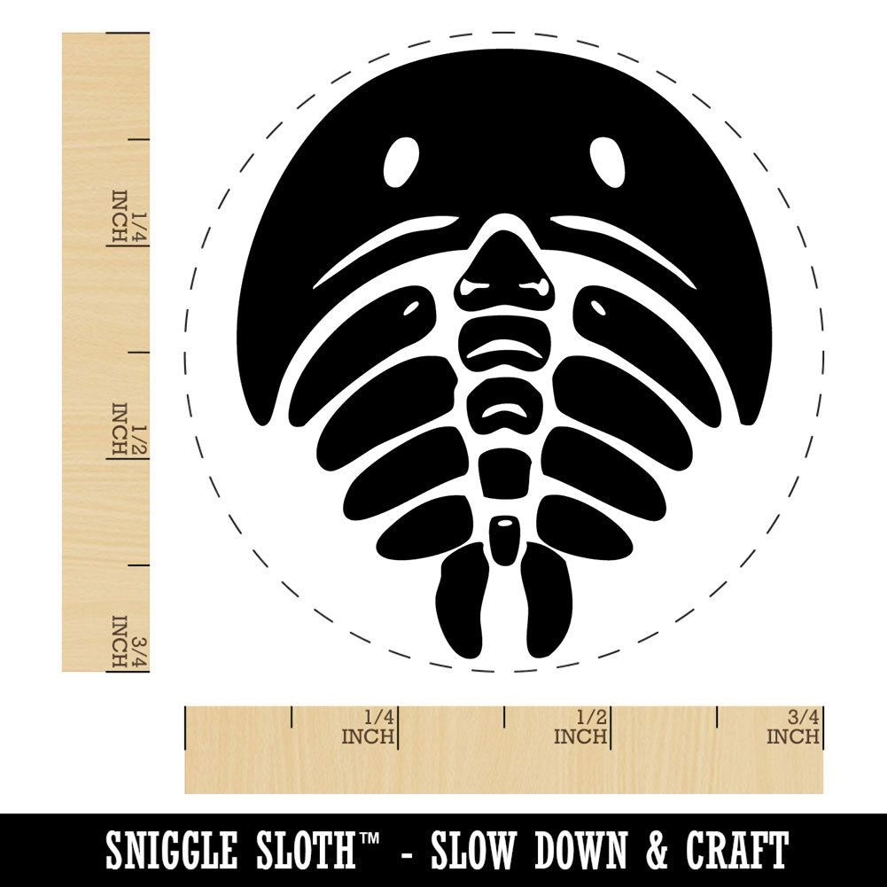 Trilobite Fossil Bones Dinosaur Self-Inking Rubber Stamp for Stamping Ink Stamper Crafting Planners