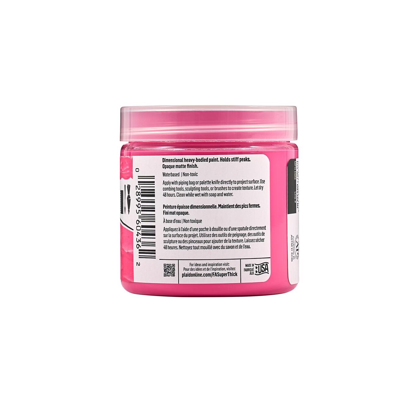 FolkArt Super Thick Acrylic Paint Medium Pink 4 oz