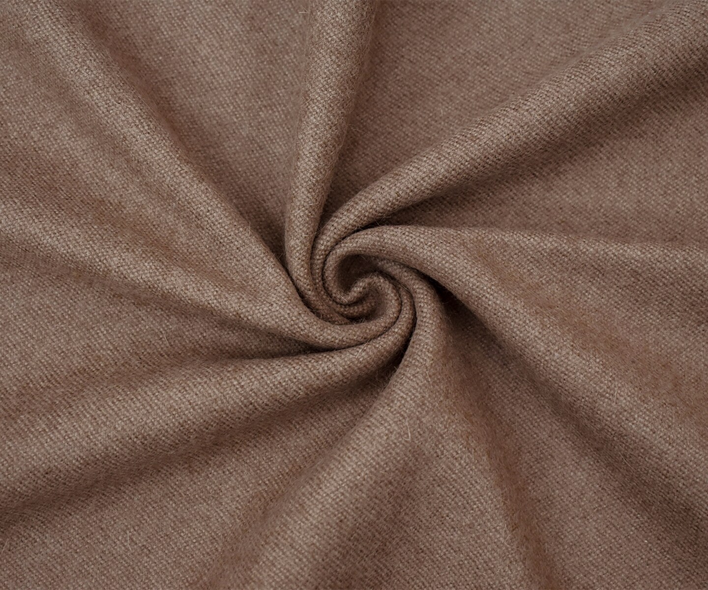 Brown Melton Wool Solid Single Sided Brushed Twill Woven Jacketing Fabric By the Yard