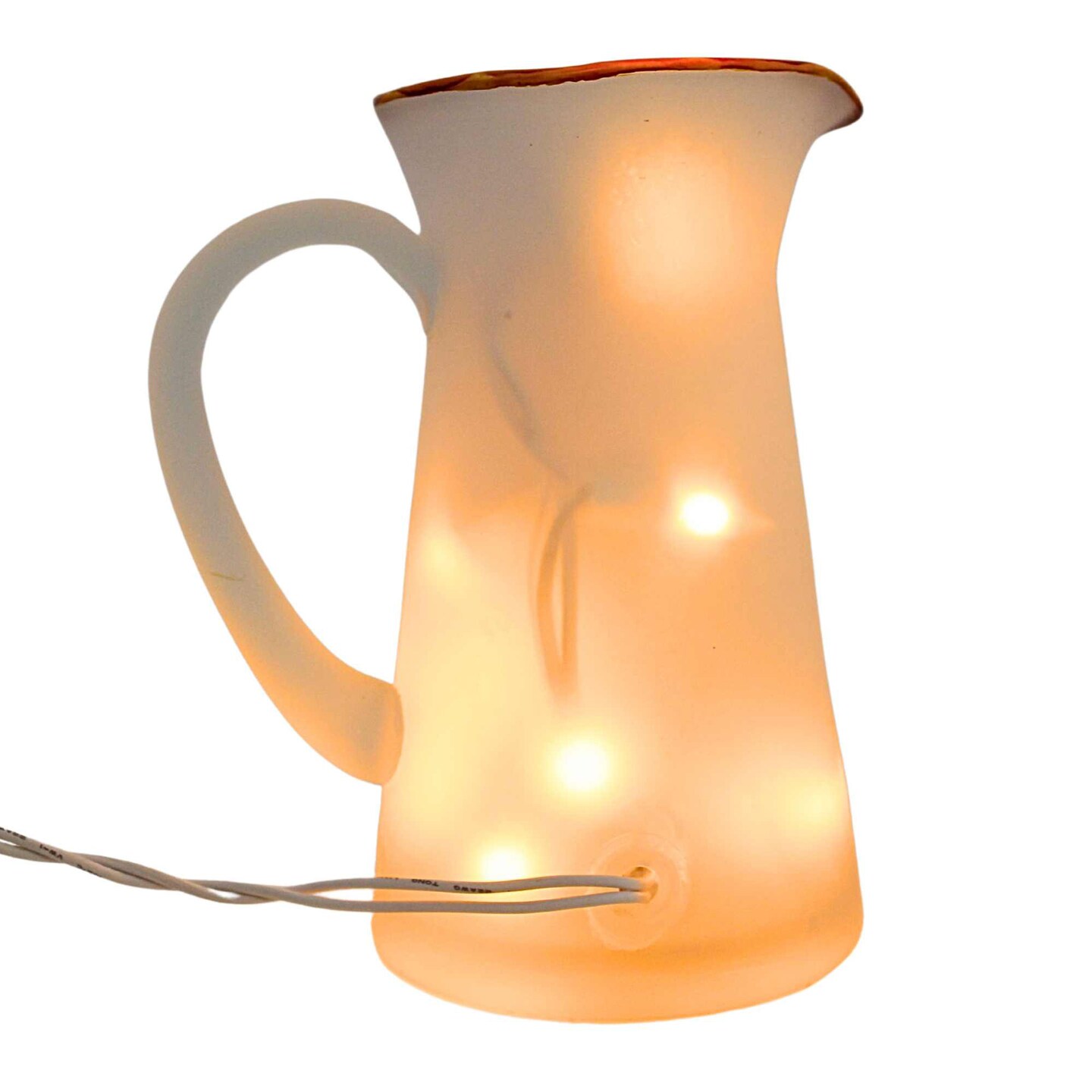 Stony Creek 8.75 In Cardinal With Aspen Pitcher Thanksgiving Lighted Glass Accent , Lighted Birds Fall Glass