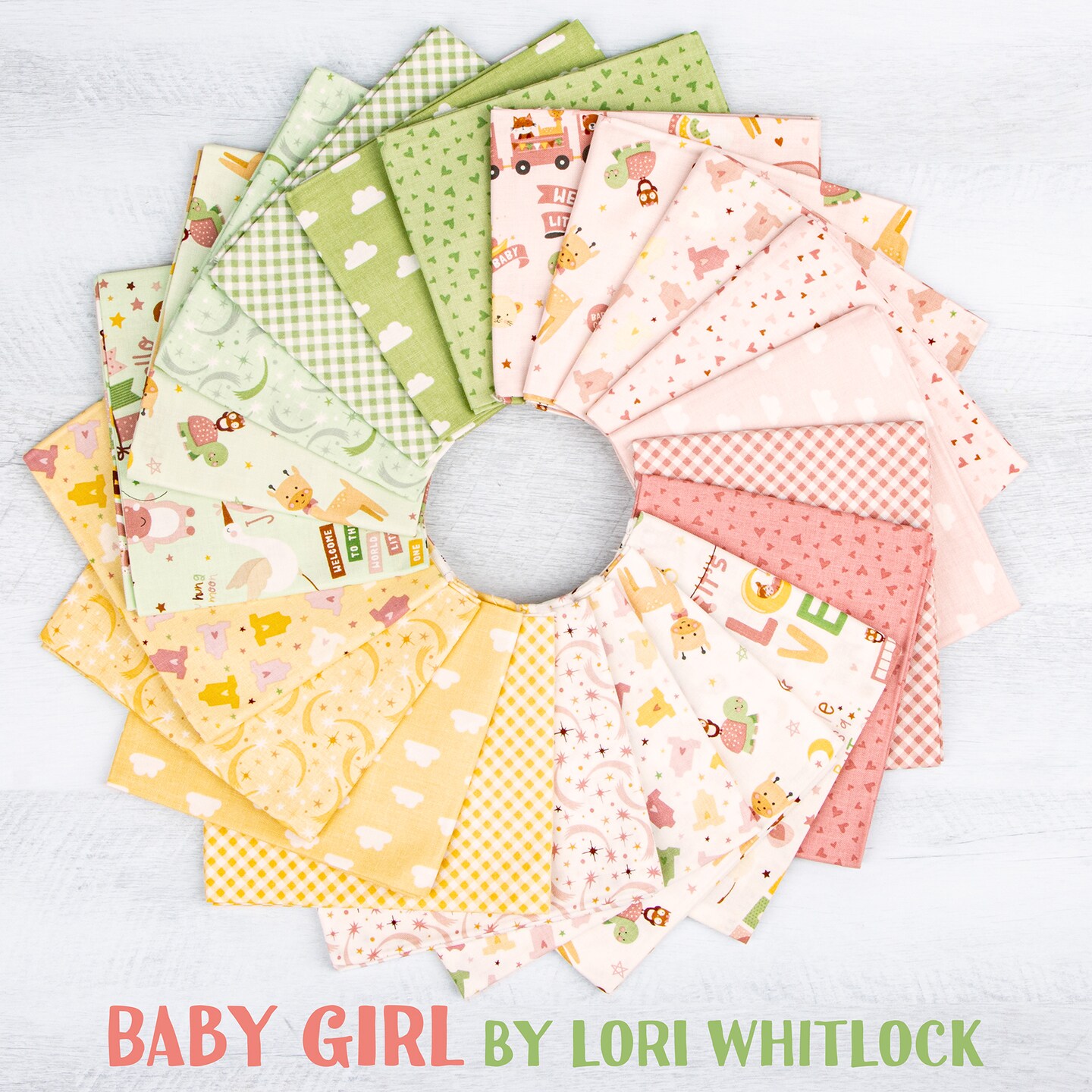 Baby Girl 2.5&#x22; Strip Roll (Jelly Roll / Rolie Polie) by  for Riley Blake (RP-16770-40)