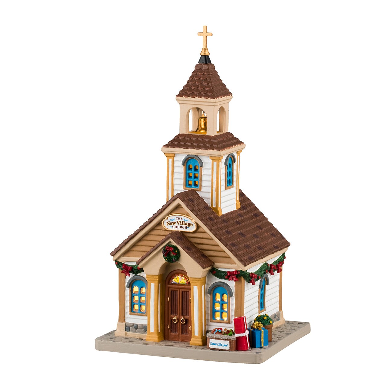 Village De Noël Illuminé Lemax 'The New Village Church' #45261 - Église Lumineuse Pour Village De Noël 2024