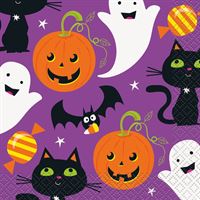 Cat &#x26; Pumpkin Beverage Napkins 16ct