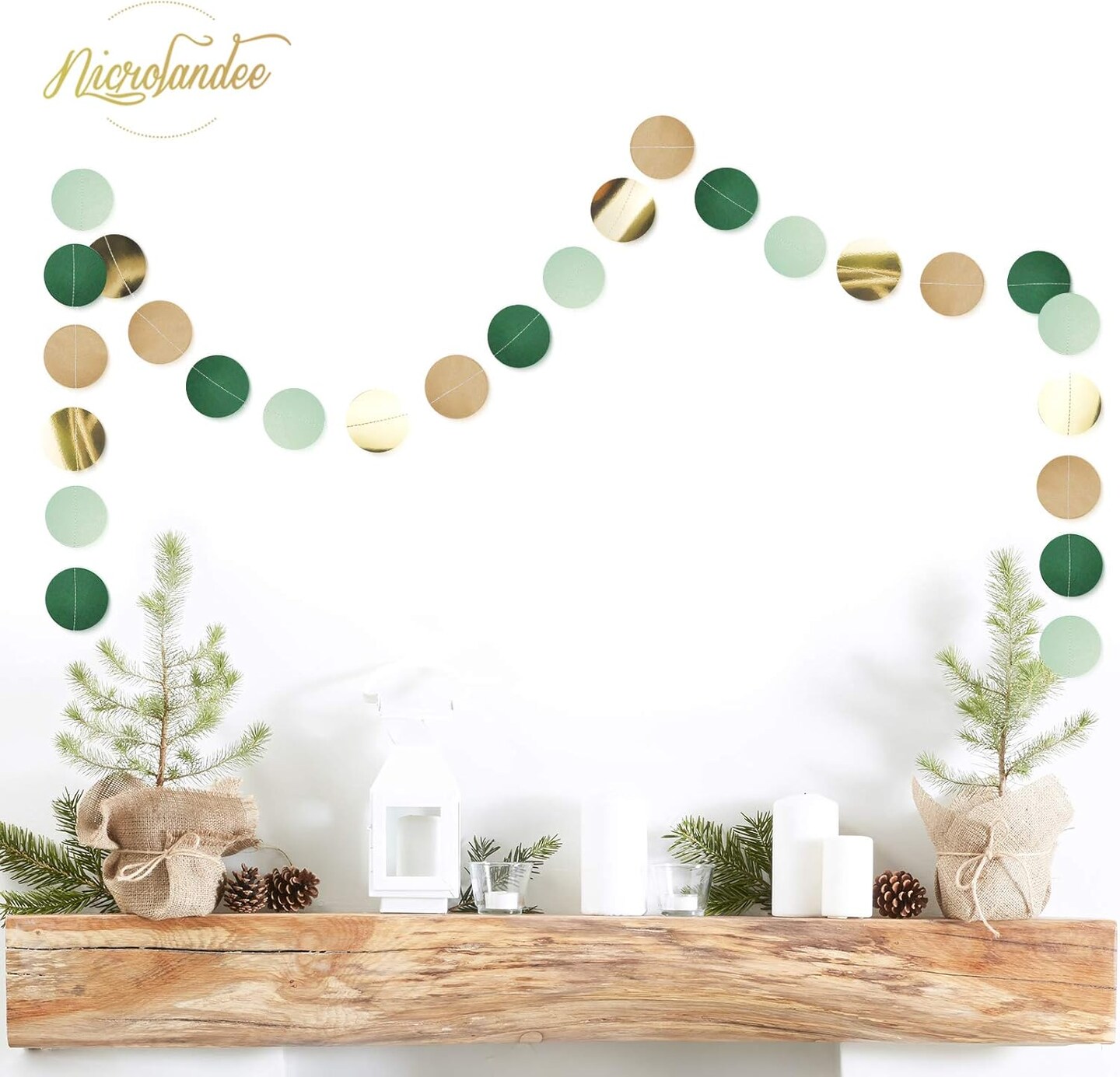 Wedding Party Decorations(Emerald Green, Light Green, Gold, Brown)	8.7 x 4.06 x 0.55 inches
