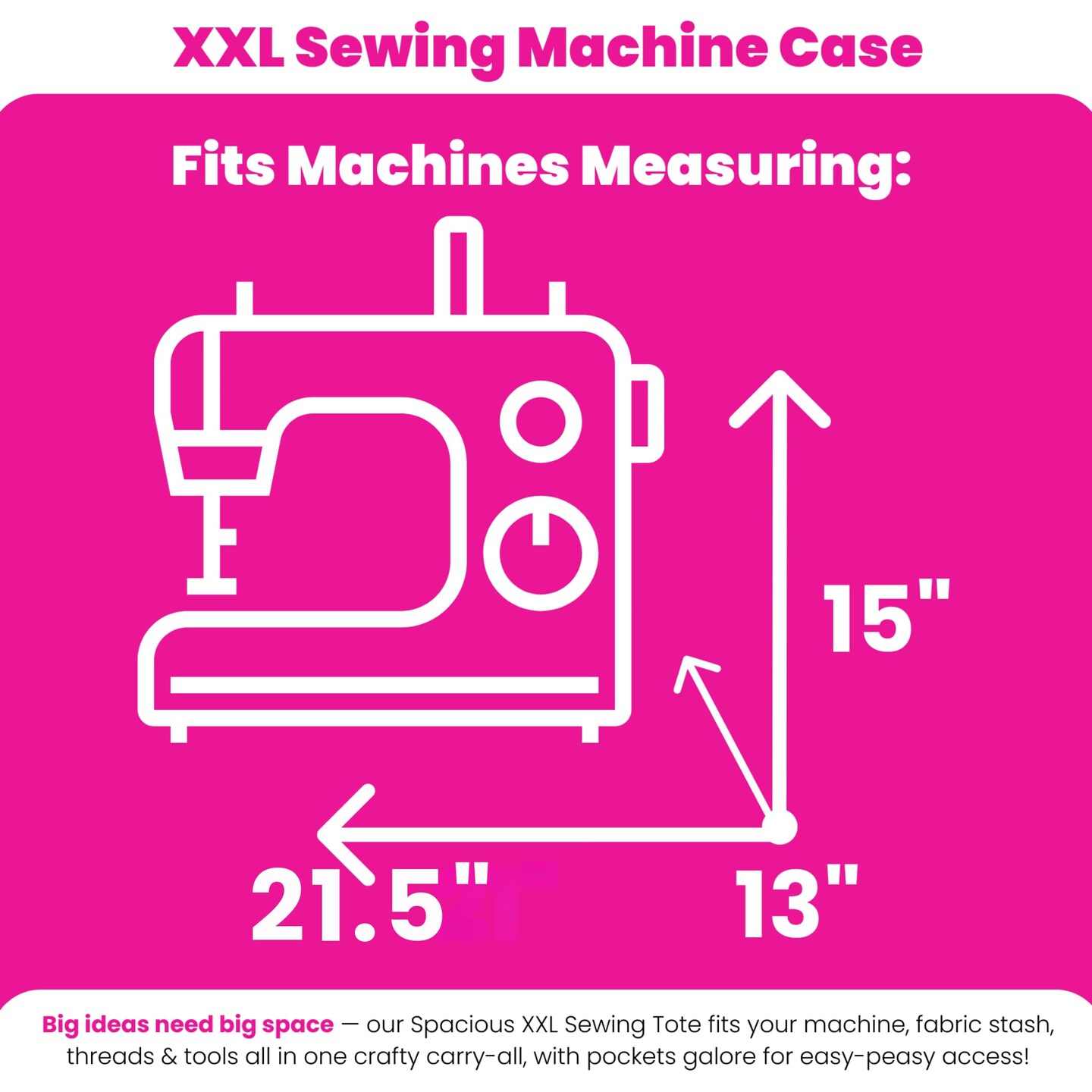 Everything Mary XXL 4 Wheel Collapsible Rolling Sewing Machine Storage Case, Purple Quilted